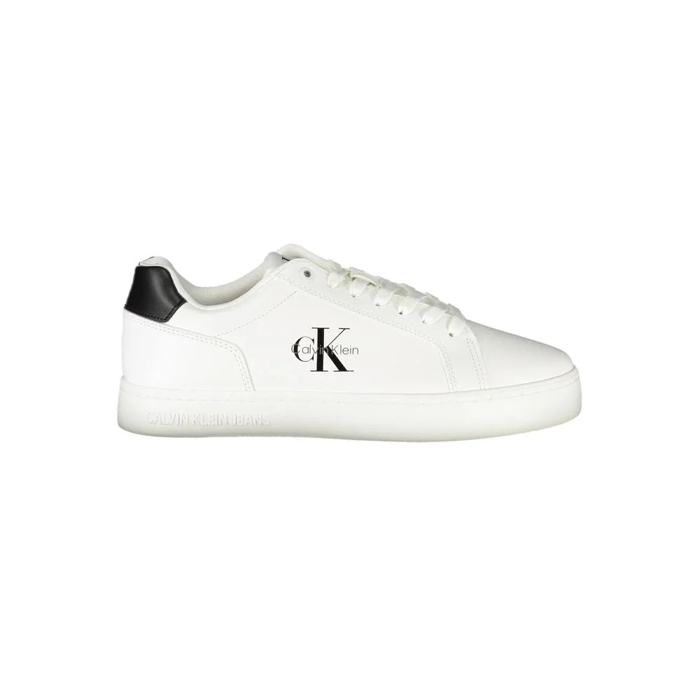 Calvin Klein White Leather Men Sneaker - EU44/US11