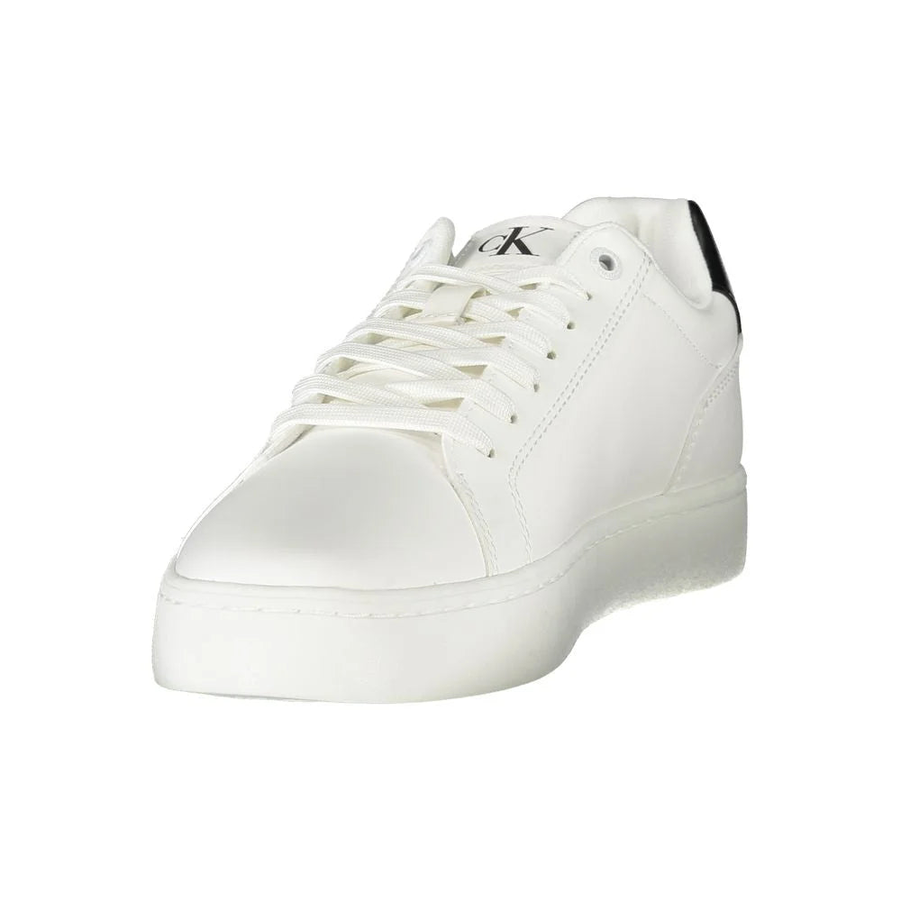Calvin Klein White Leather Men Sneaker - EU44/US11