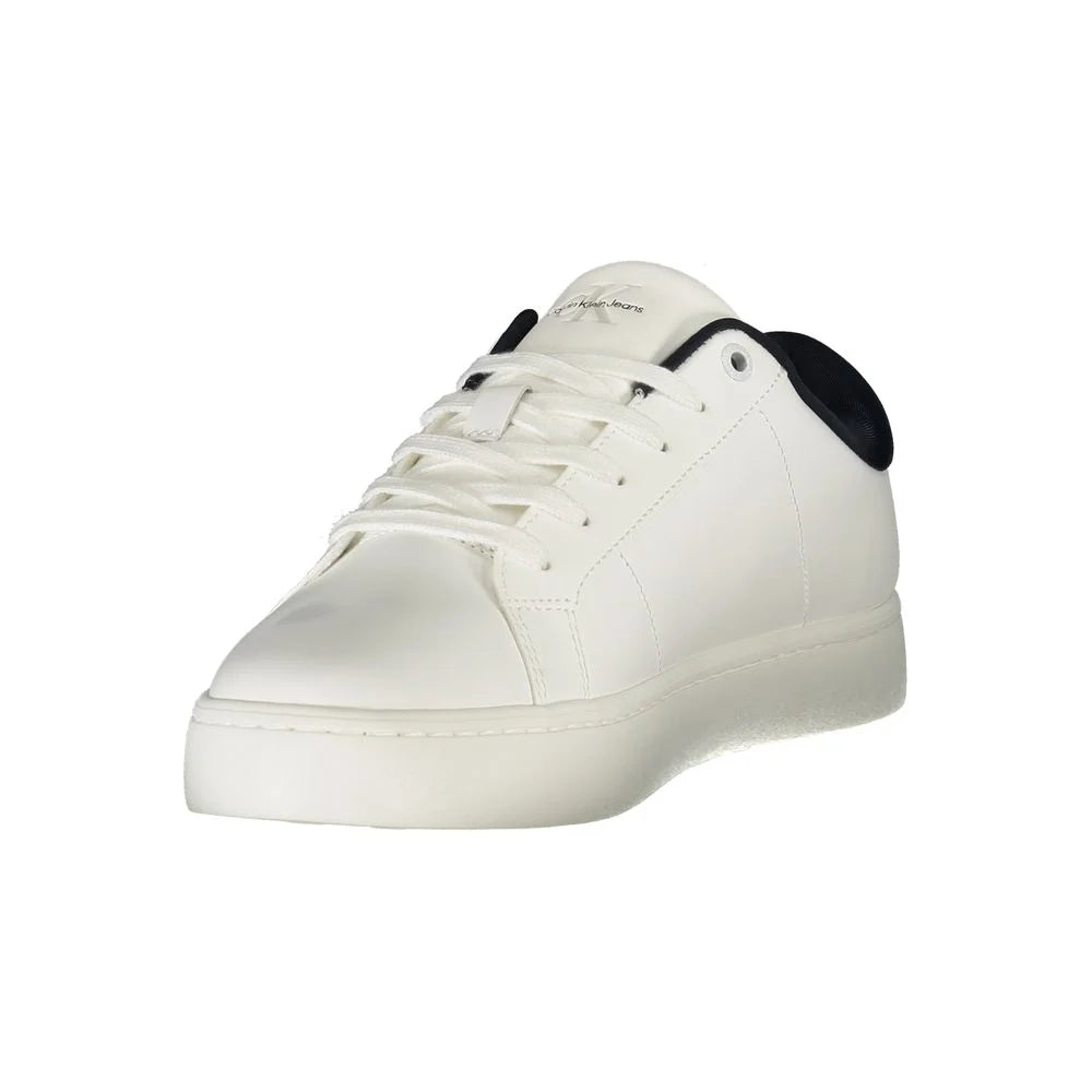 Calvin Klein White Leather Men Sneaker - Sneakers