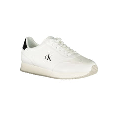 Calvin Klein White Leather Men Sneaker - Sneakers