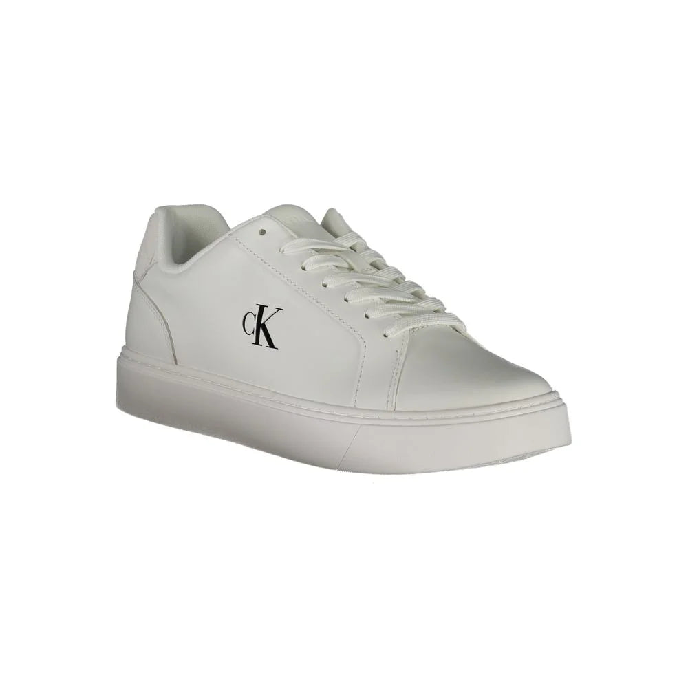 Calvin Klein White Leather Men Sneaker - Sneakers