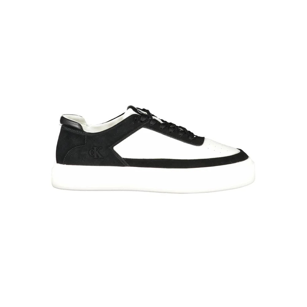 Calvin Klein White Leather Men Sneaker - Sneakers