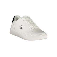 Calvin Klein White Leather Men Sneaker - Sneakers