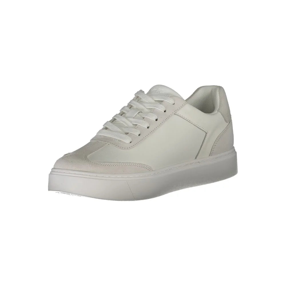 Calvin Klein White Leather Men Sneaker - Sneakers