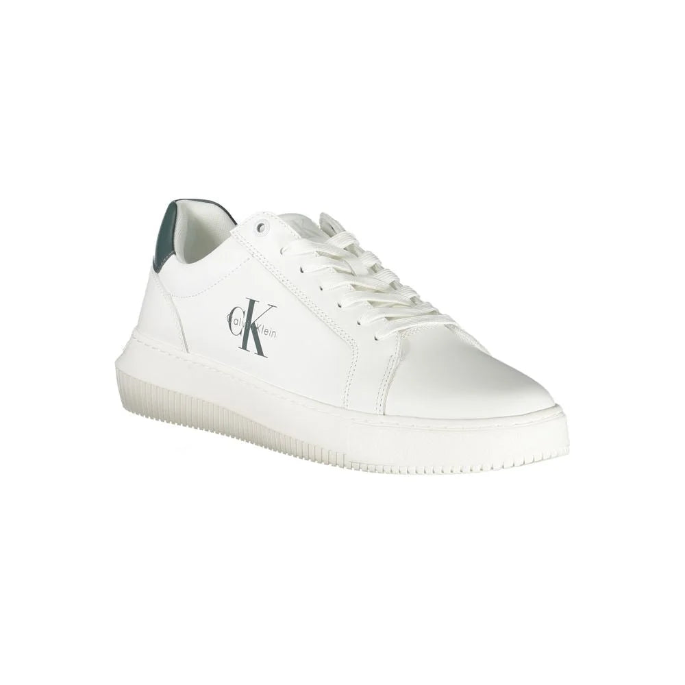 Calvin Klein White Leather Men Sneaker - Sneakers