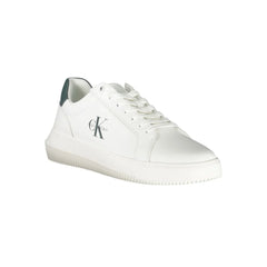 Calvin Klein White Leather Men Sneaker - Sneakers