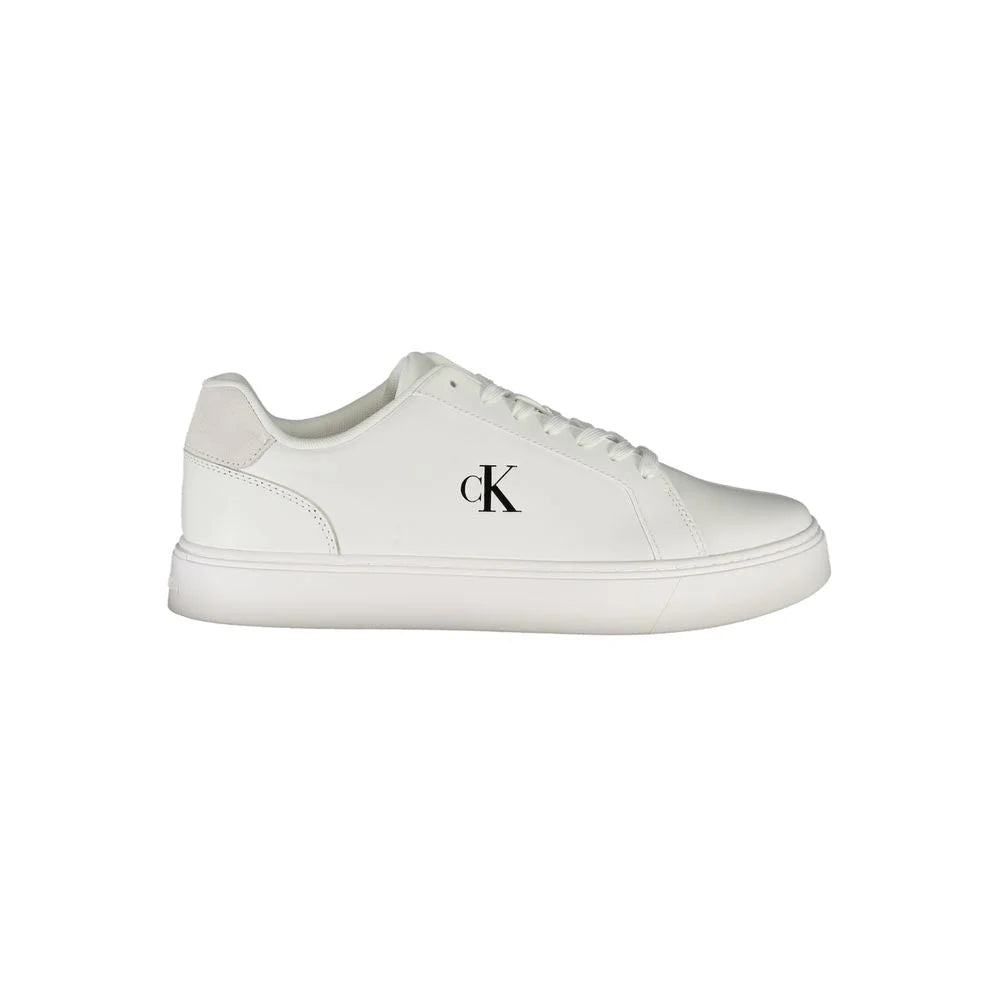 Calvin Klein White Leather Men Sneaker - Sneakers