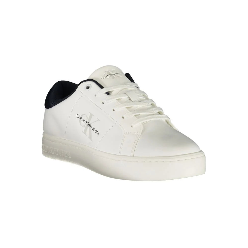 Calvin Klein White Leather Men Sneaker - Sneakers