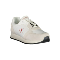 Calvin Klein White Leather Men Sneaker - Sneakers