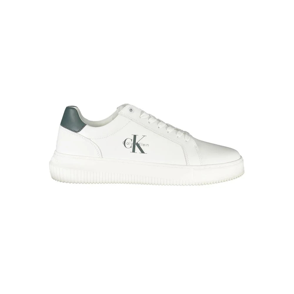 Calvin Klein White Leather Men Sneaker - Sneakers