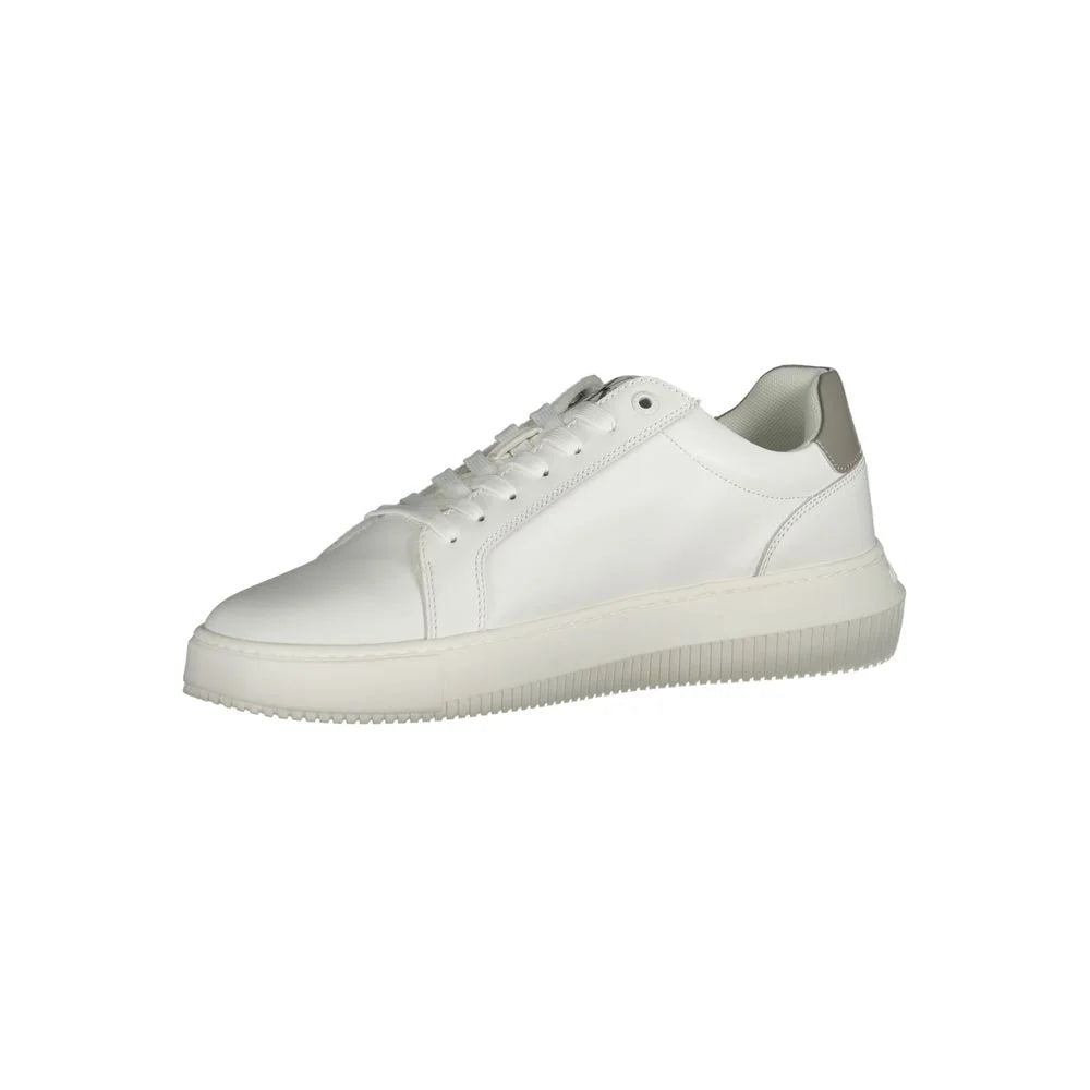 Calvin Klein White Leather Men Sneaker - Sneakers