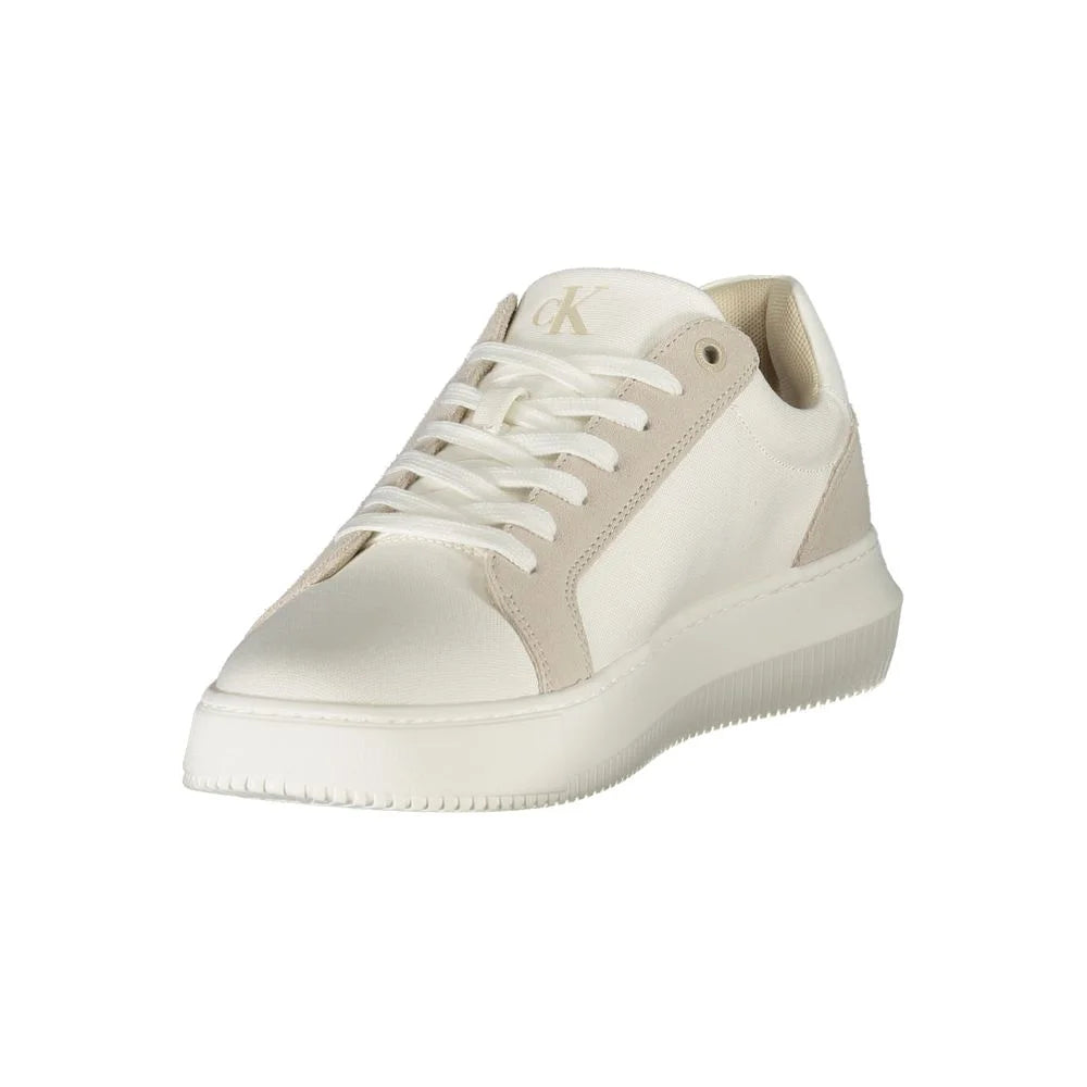 Calvin Klein White Leather Men Sneaker - Sneakers