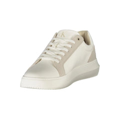Calvin Klein White Leather Men Sneaker - Sneakers