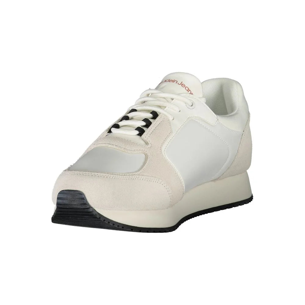 Calvin Klein White Leather Men Sneaker - Sneakers