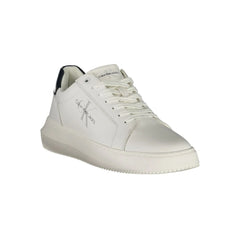 Calvin Klein White Leather Men Sneaker - Sneakers