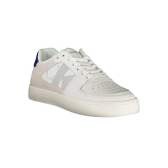 Calvin Klein White Leather Mens Sneaker - Sneakers