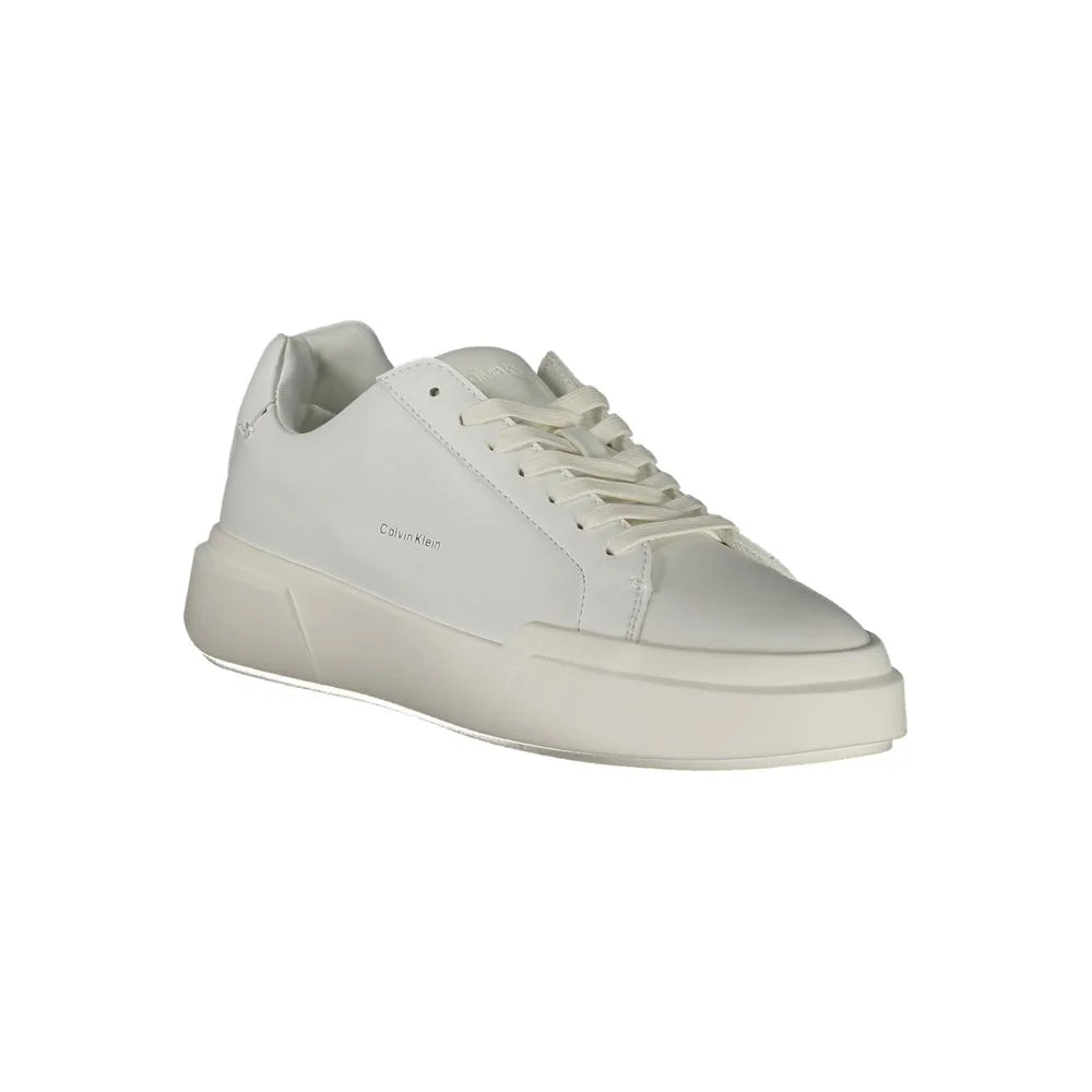 Calvin Klein White Leather Women Sneaker - Sneakers