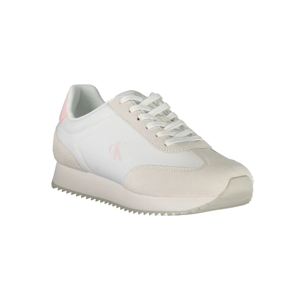Calvin Klein White Leather Women Sneaker - Sneakers