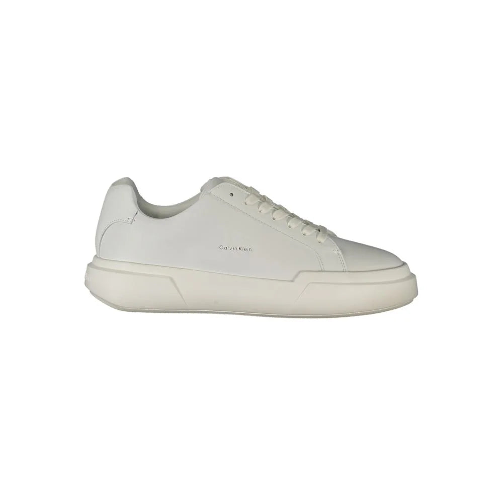 Calvin Klein White Leather Women Sneaker - Sneakers