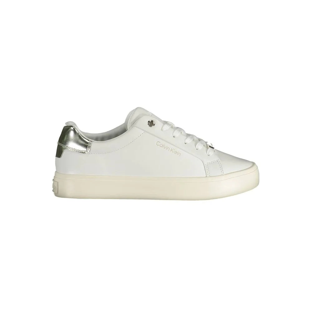 Calvin Klein White Leather Women Sneaker - Sneakers