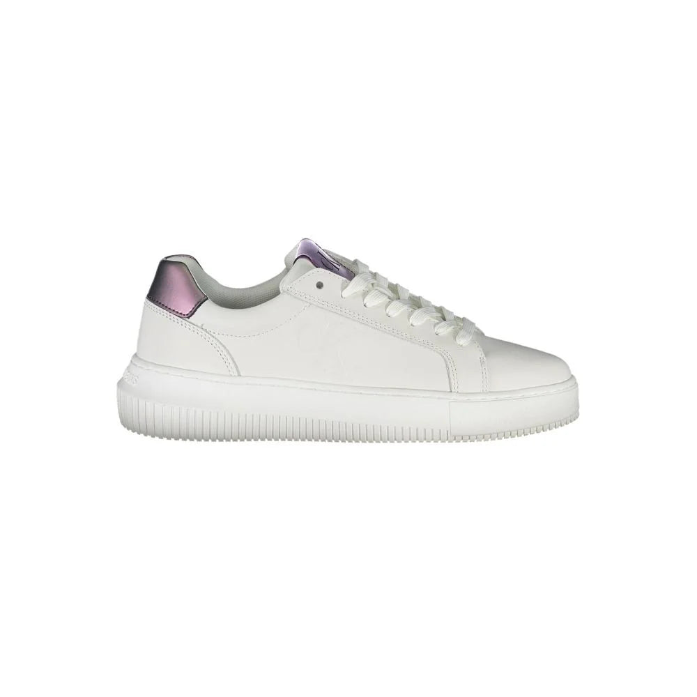 Calvin Klein White Leather Women Sneaker - Sneakers