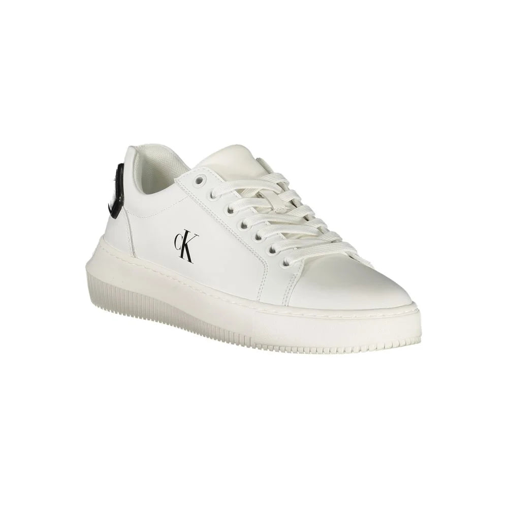Calvin Klein White Leather Women Sneaker - Sneakers