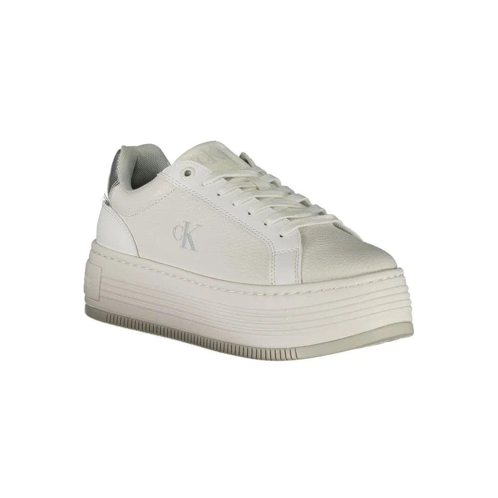 Calvin Klein White Leather Women Sneaker - Sneakers