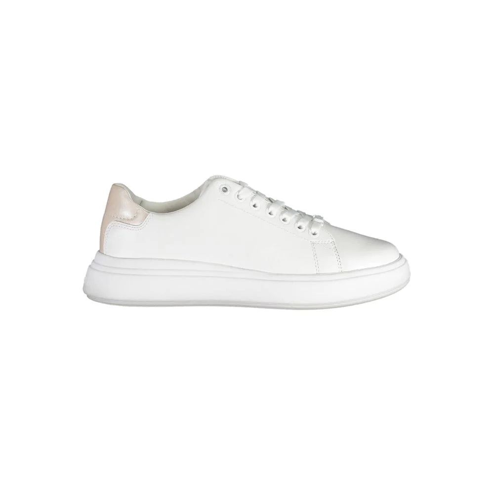Calvin Klein White Leather Women Sneaker - Sneakers