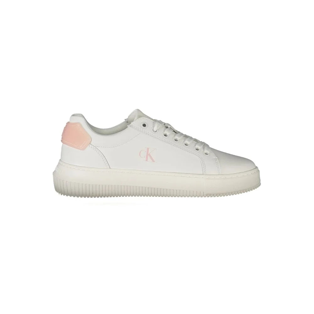 Calvin Klein White Leather Women Sneaker - Sneakers
