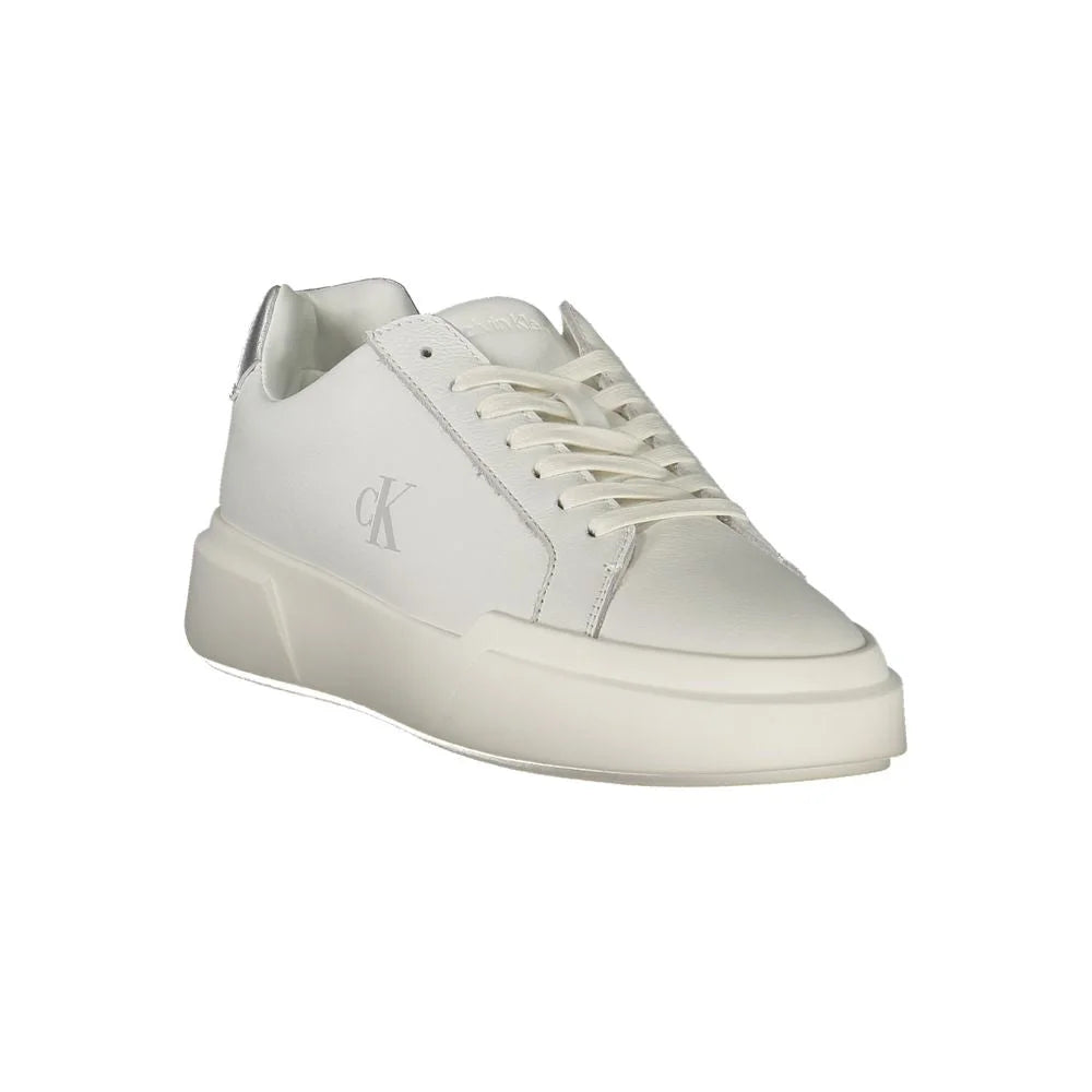 Calvin Klein White Leather Women Sneaker - Sneakers