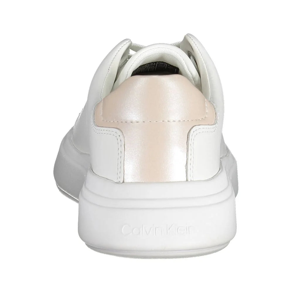 Calvin Klein White Leather Women Sneaker - Sneakers