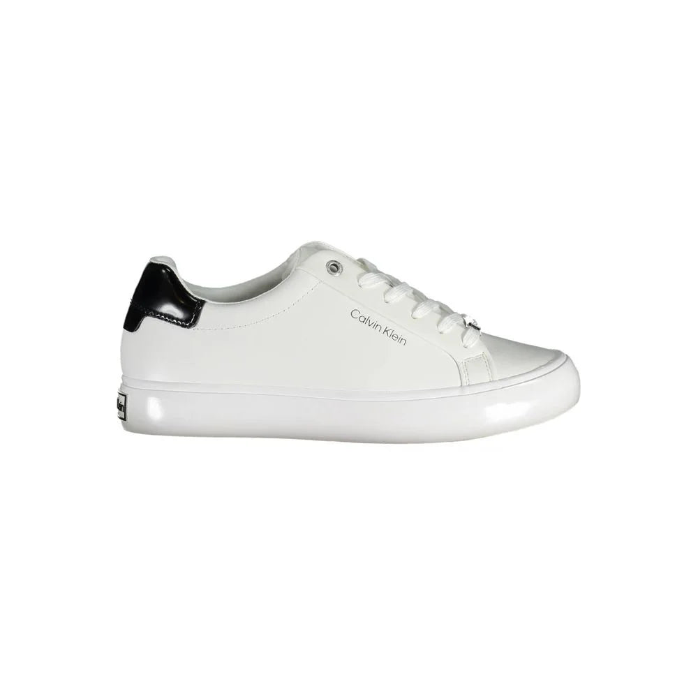 Calvin Klein White Leather Women Sneaker - Sneakers