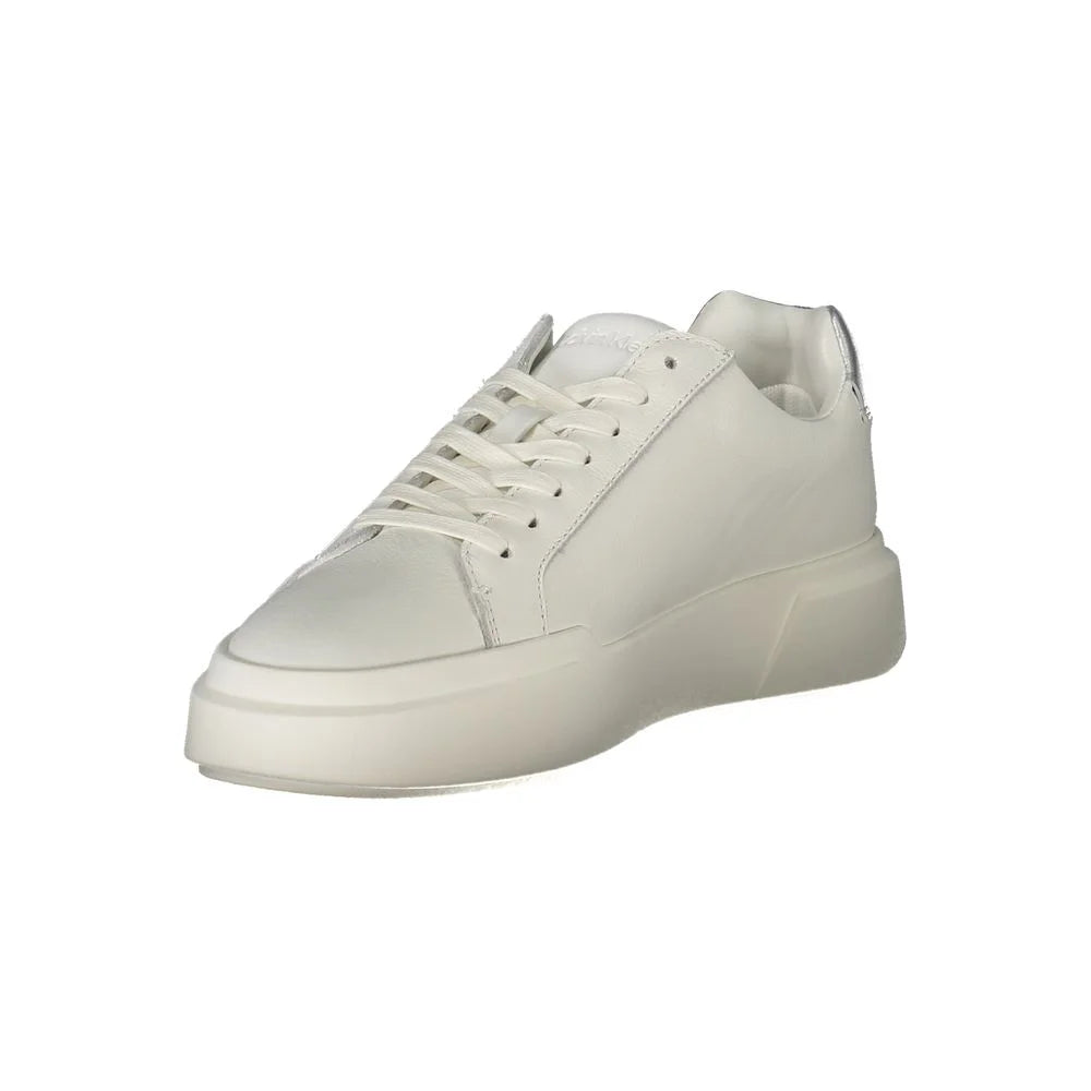 Calvin Klein White Leather Women Sneaker - Sneakers