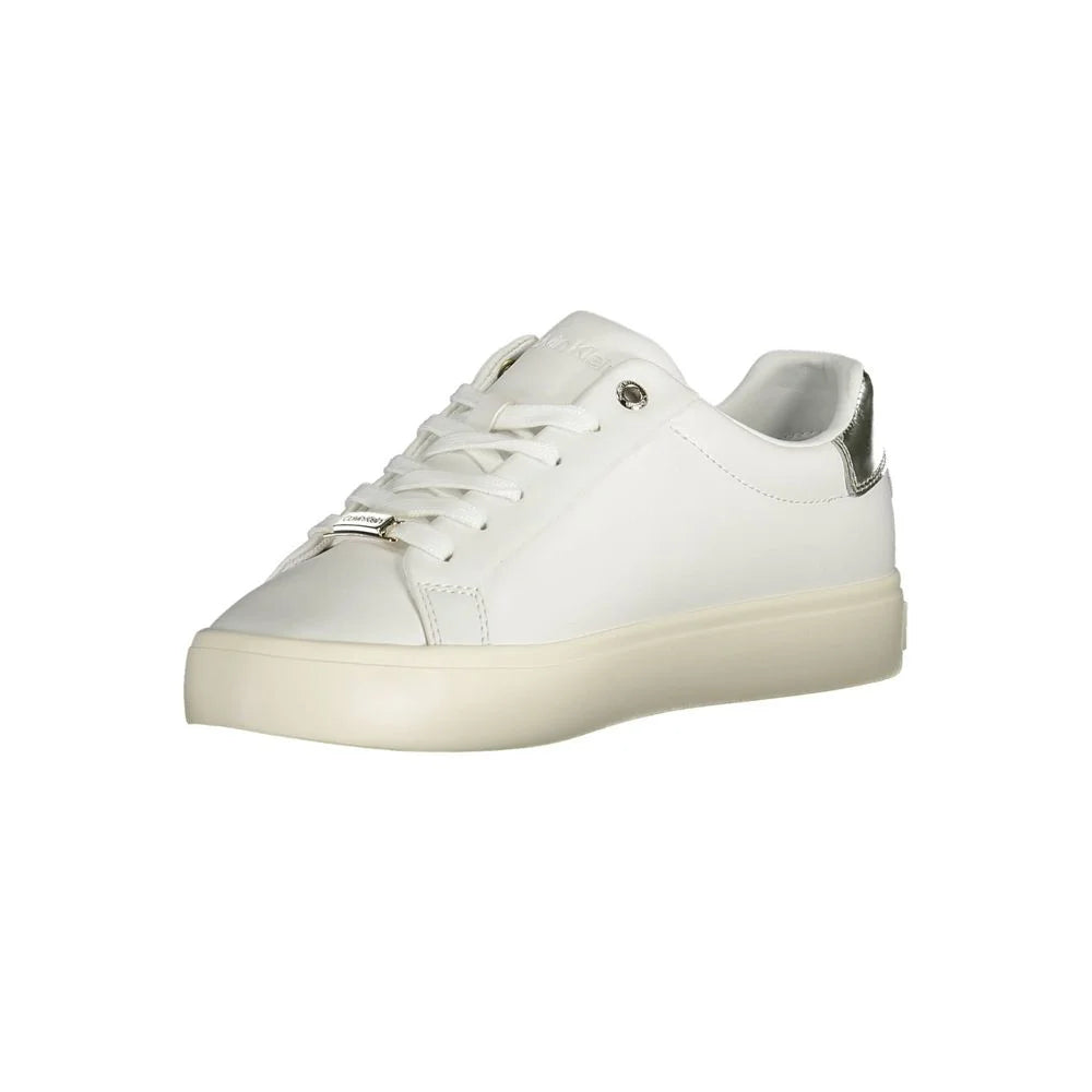Calvin Klein White Leather Women Sneaker - Sneakers
