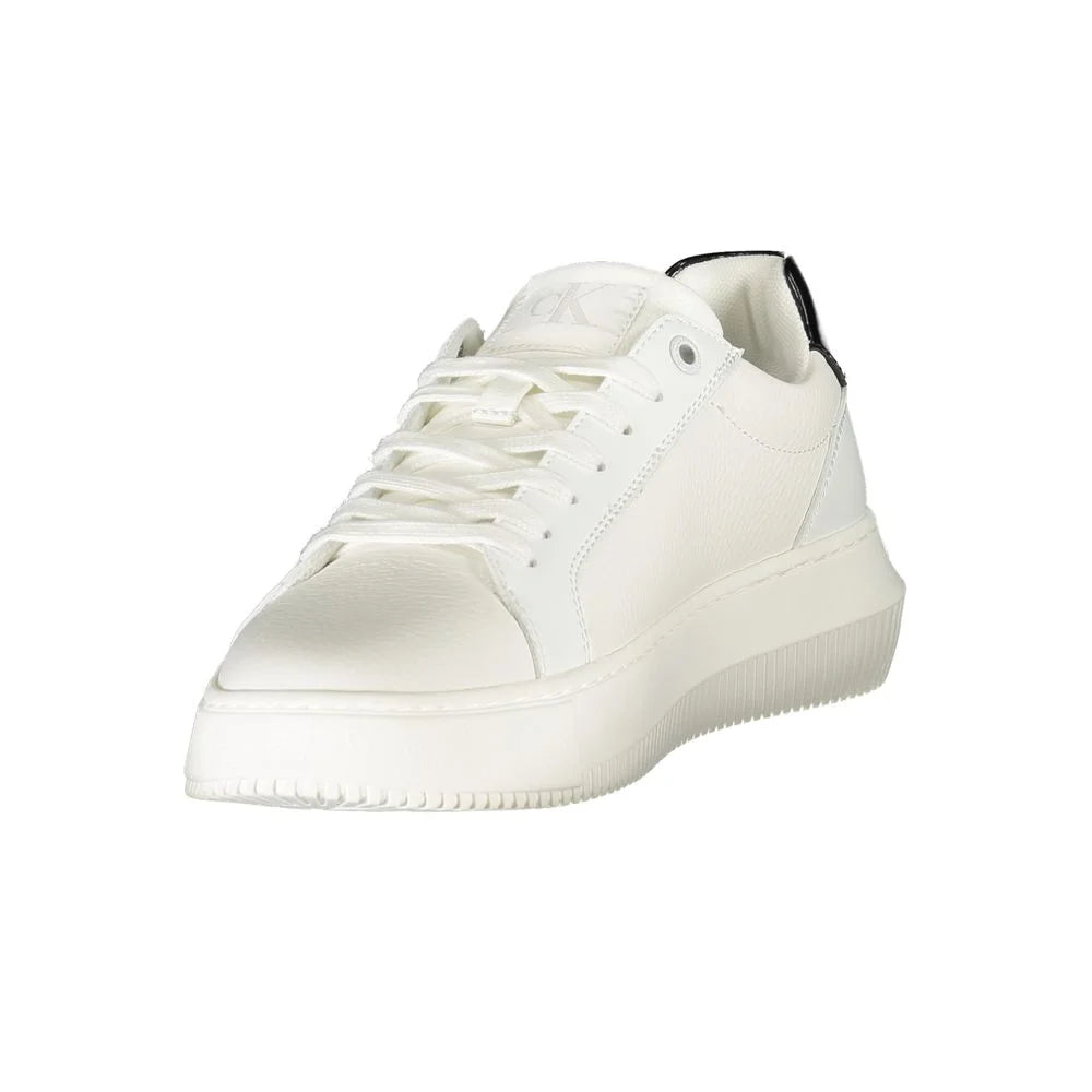 Calvin Klein White Leather Women Sneaker - Sneakers