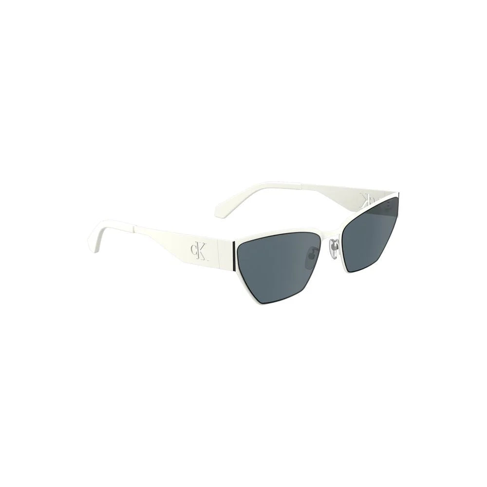Calvin Klein White Metal Women Sunglass - Sunglasses