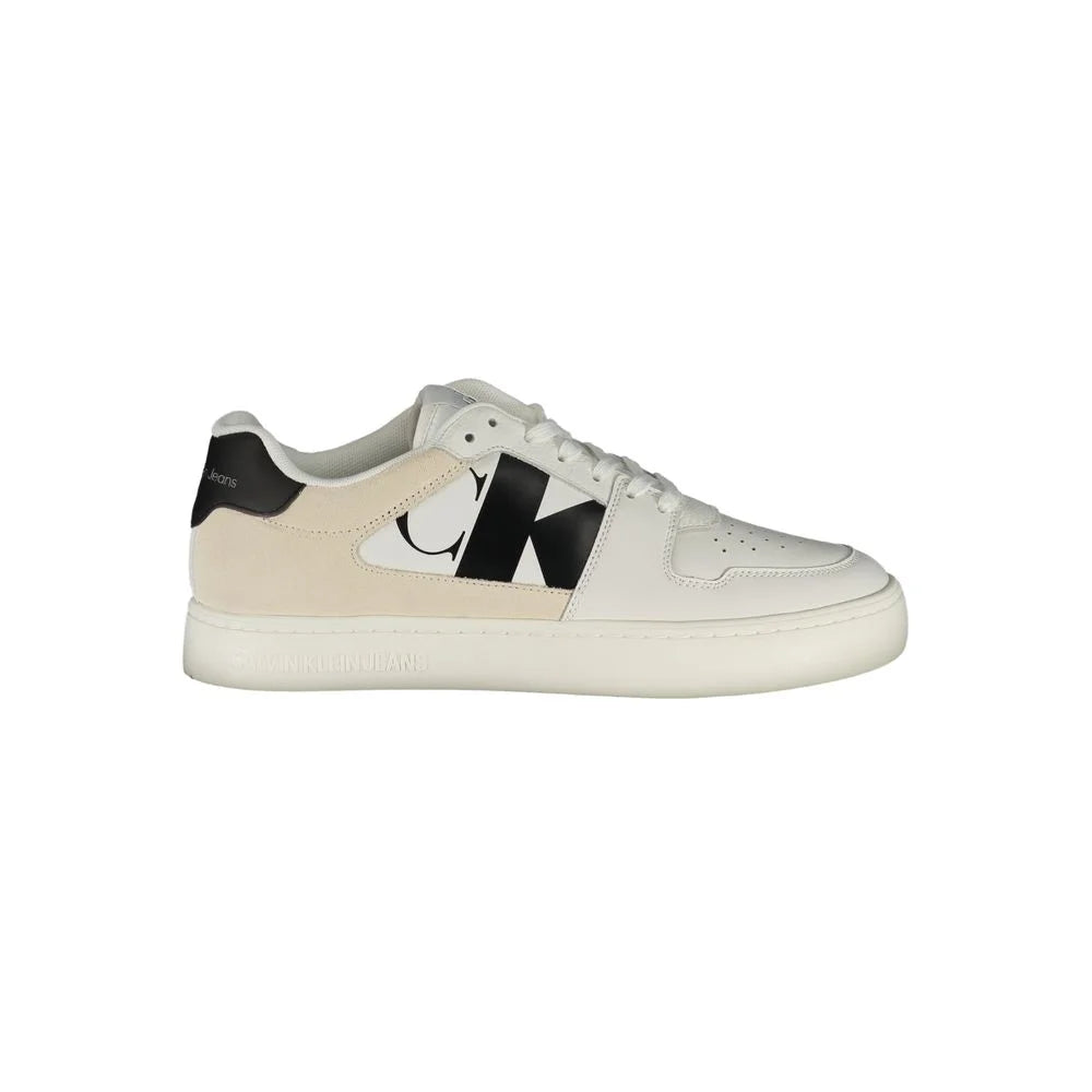 Calvin Klein White Polyester Sneaker - Athletic Shoes