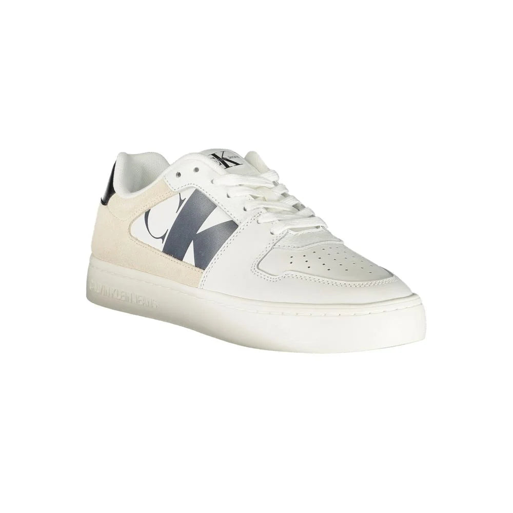 Calvin Klein White Polyester Sneaker - Athletic Shoes
