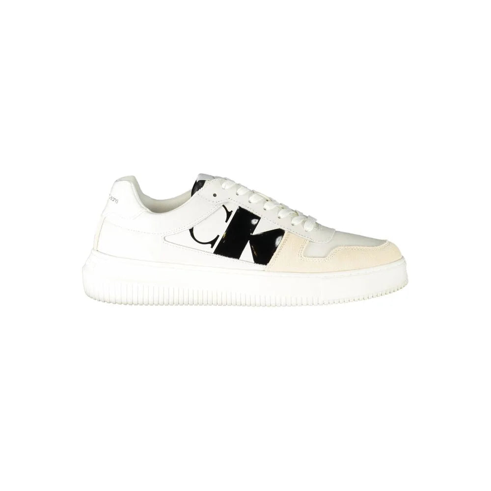 Calvin Klein White Polyester Sneaker - Athletic Shoes