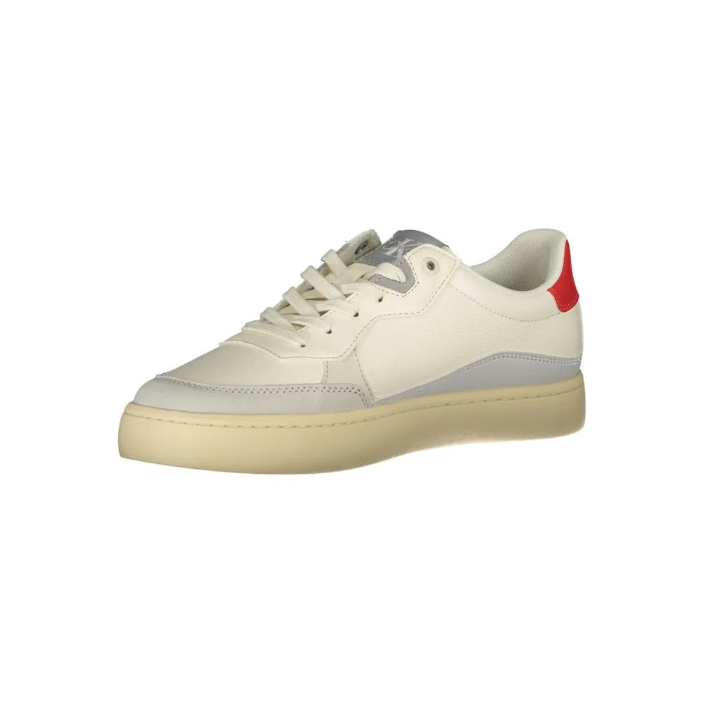 Calvin Klein White Polyester Sneaker - Athletic Shoes