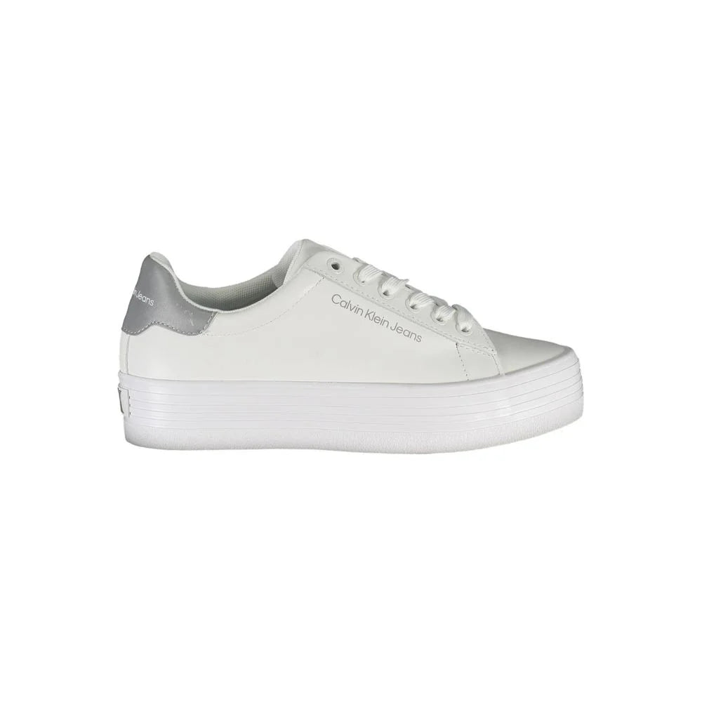 Calvin Klein White Polyester Sneaker - EU39/US9