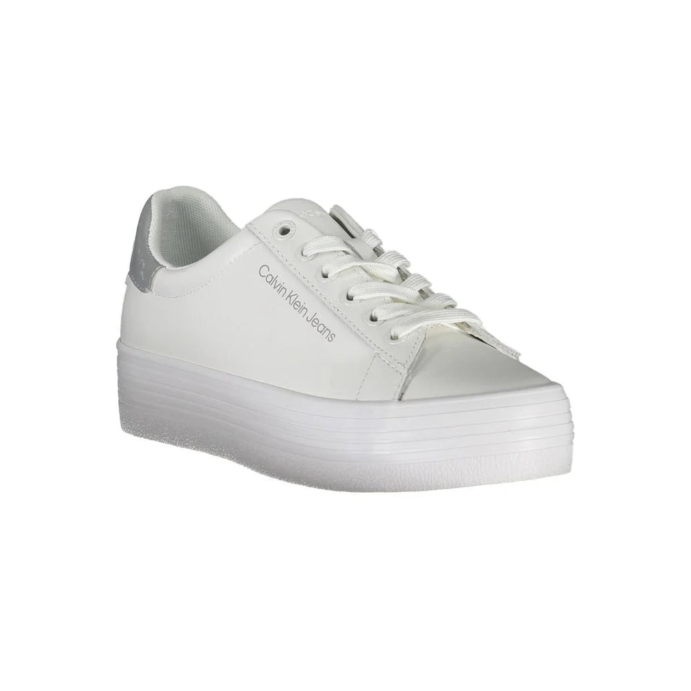 Calvin Klein White Polyester Sneaker - EU39/US9