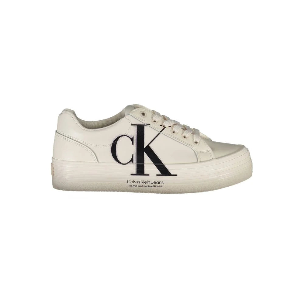 Calvin Klein White Polyester Sneaker - EU40/US10 - Sneakers