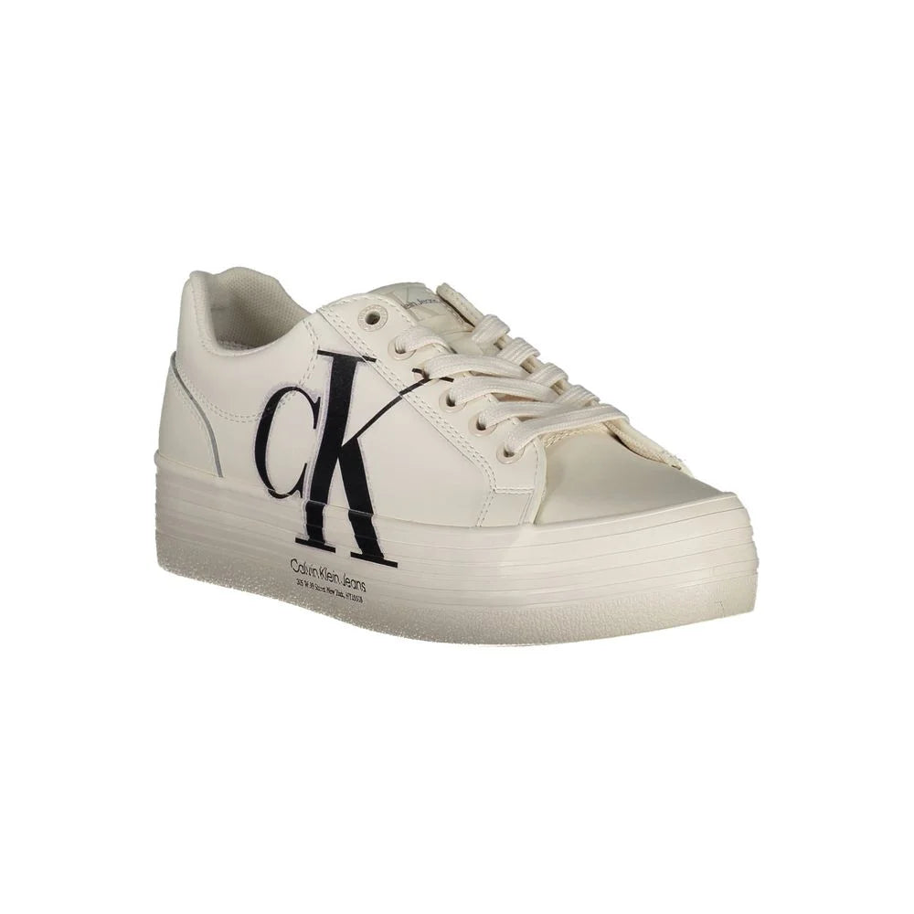Calvin Klein White Polyester Sneaker - EU40/US10 - Sneakers