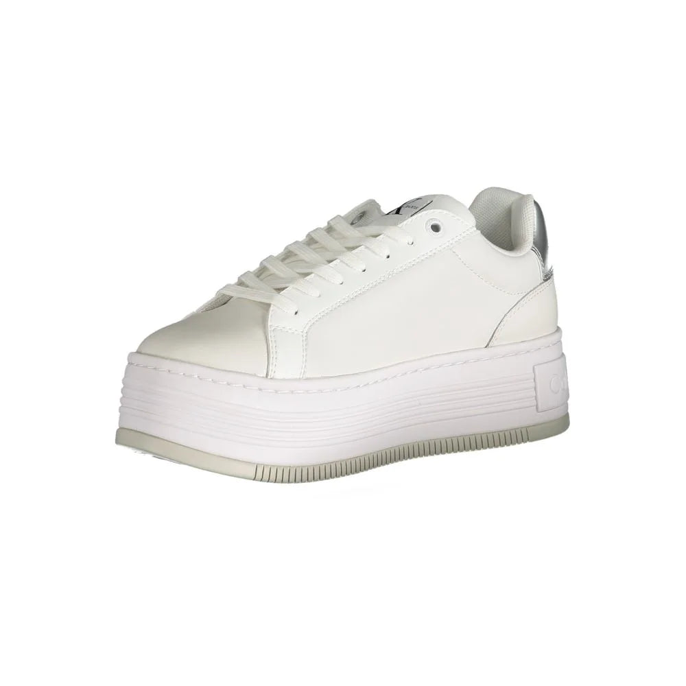 Calvin Klein White Polyester Sneaker - EU41/US11 - Sneakers