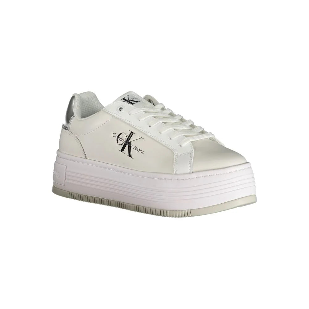 Calvin Klein White Polyester Sneaker - EU41/US11 - Sneakers
