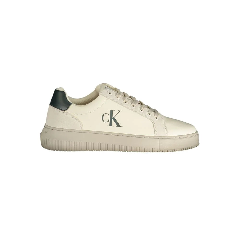 Calvin Klein White Polyester Sneaker - EU44/US11 - Sneakers