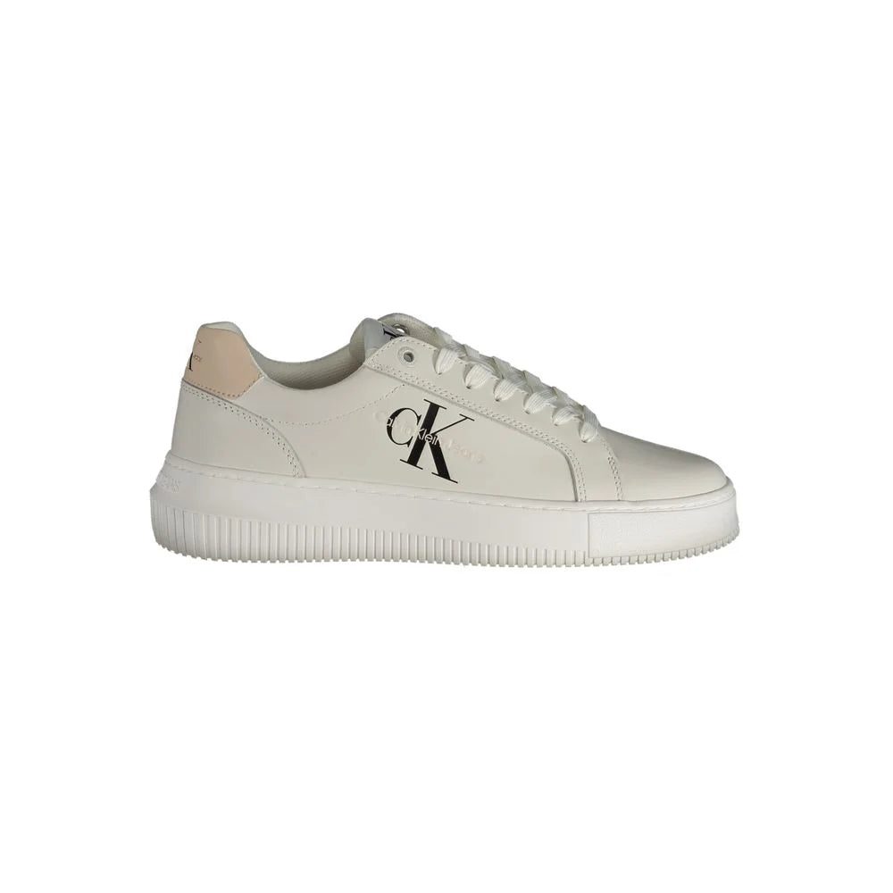 Calvin Klein White Polyester Sneaker - Sneakers