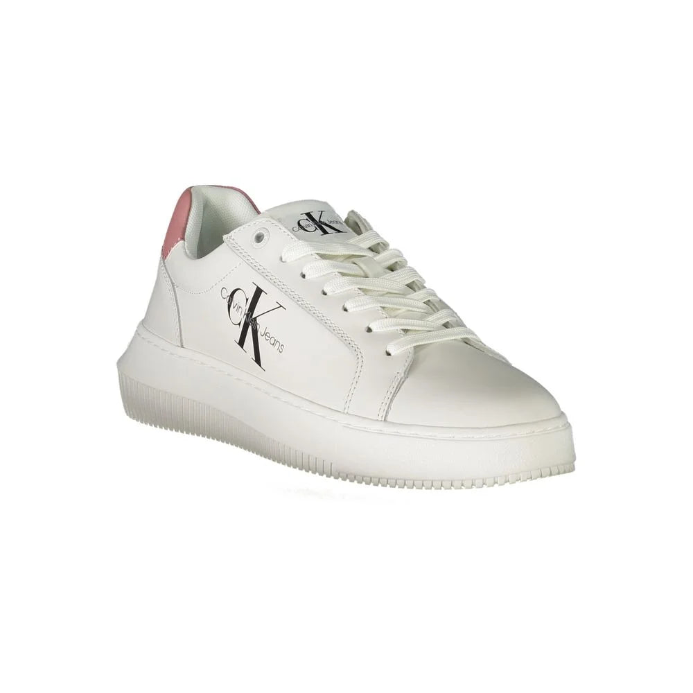 Calvin Klein White Polyester Sneaker - Sneakers