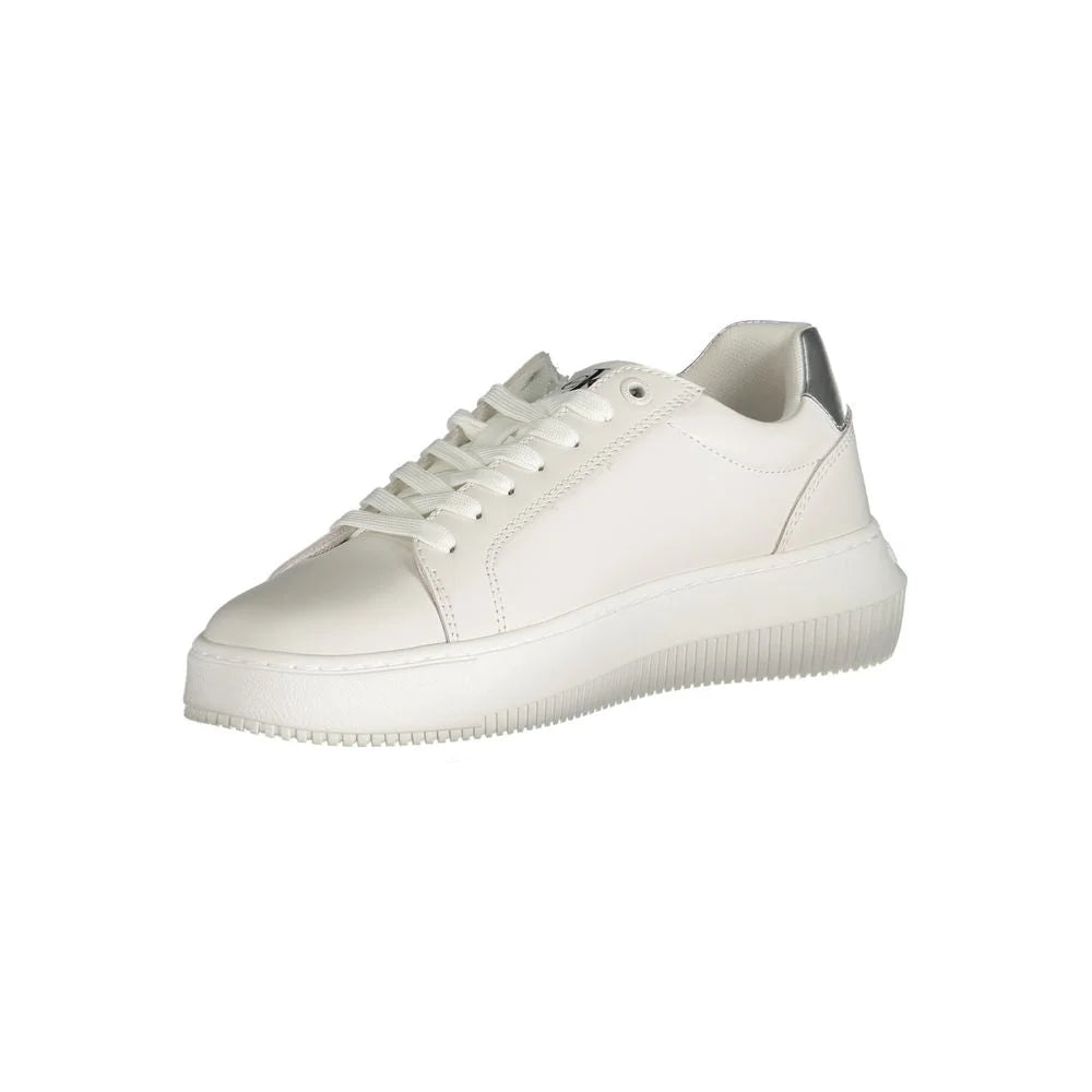 Calvin Klein White Polyester Sneaker - Sneakers